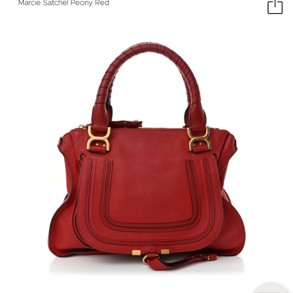 Chloe Marcie Satchel in Vibrant Red